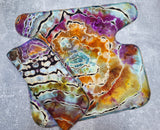 Autumnal Geode hand dyed BHSFT (Stretchy Preflat + Trifold cloth diaper)