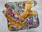 Autumnal Geode hand dyed BHSFT (Stretchy Preflat + Trifold cloth diaper)