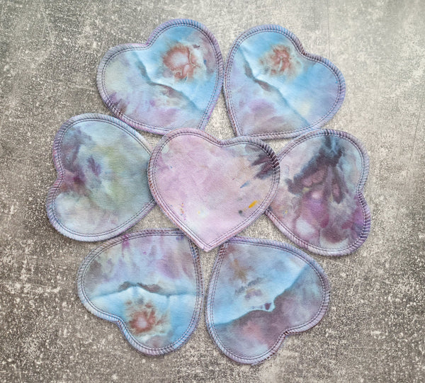 Facial Hearts (hand dyed BHSFT/ natural OBV