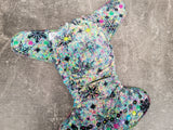 Magical Snow hand dyed OBV (Hybrid Fitted Cloth diapers)