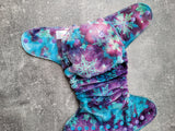 Snowflakes Hand Dyed OBV (Hybrid Fitted Cloth Diapers)