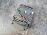 Rainbow / Gray WP (Double Windpro Hybrid Cloth Diaper)