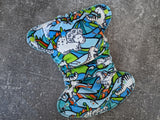 Blue Mountain Dinos (Squish Hybrid cloth diapers)