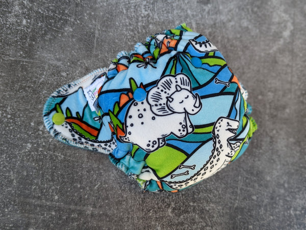 Blue Mountain Dinos (Squish Hybrid cloth diapers)