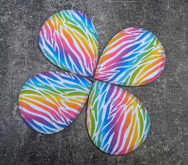 Rainbow Zebra PUL (Breast Pad Set)