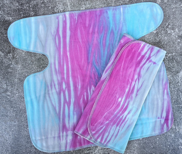 Tiger hand dyed BSF (Stretchy Preflat + Trifold cloth diaper)