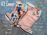 Honey Bees with hand dyed OBV soaker | FlexFit V2 OneSize diaper | Pocket diapers | AiO diaper | Ai2 cloth diaper